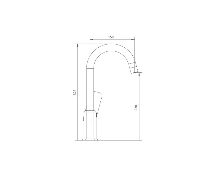 שרטוט של ברז‭ ‬רחצה‭, ‬פיה‭ Rome 305420