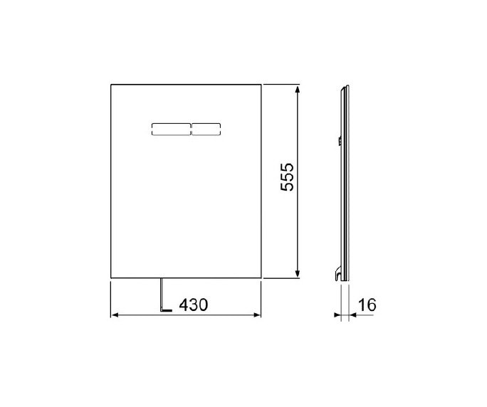 שרטוט של יחידת הפעלה TECElux 9650005