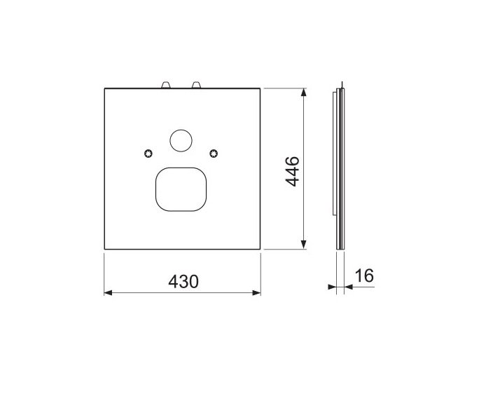 שרטוט של יחידה תחתונה TECElux 9650109