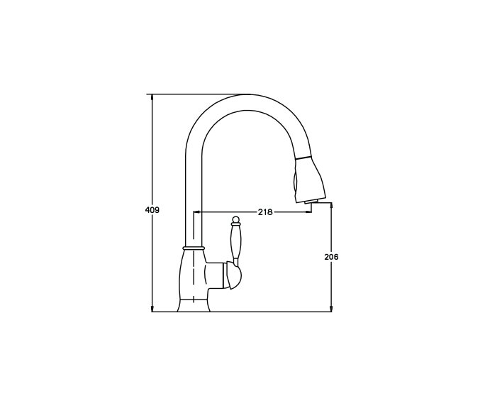 שרטוט של קלאסי-מיקס ברז מטבח Classimix 304667