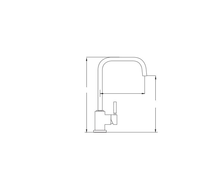 שרטוט של ברז מטבח 900 Neptune 303252