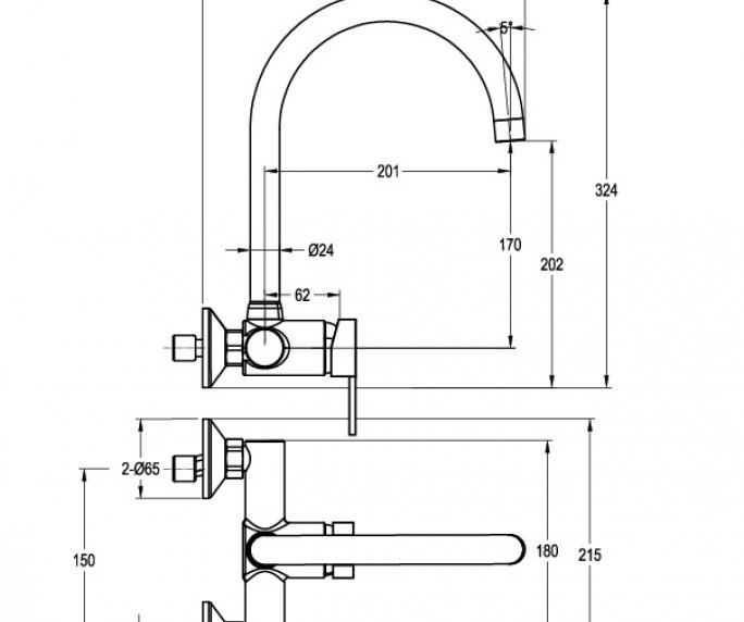 שרטוט של קליר ברז מטבח Clear 305314