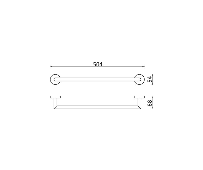 שרטוט של מתלה למגבת 450 Contour 801704