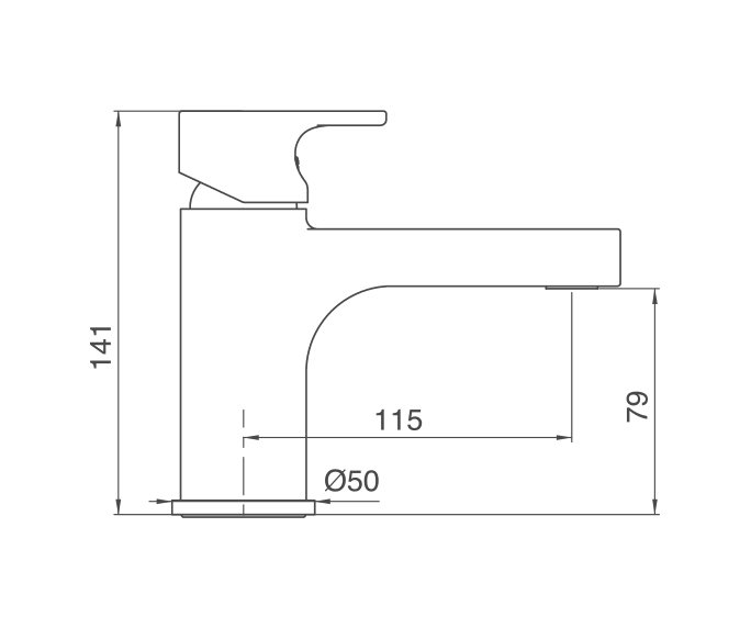 שרטוט של גל ברז רחצה Wave 305141