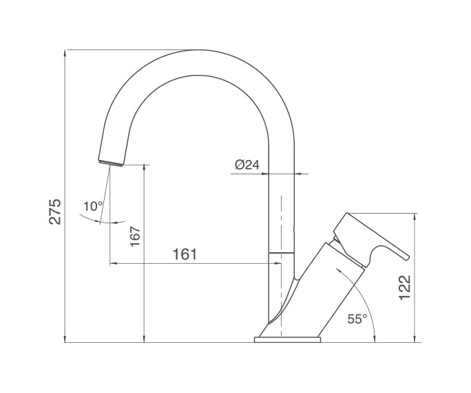 שרטוט של גל ברז רחצה, Wave 305120