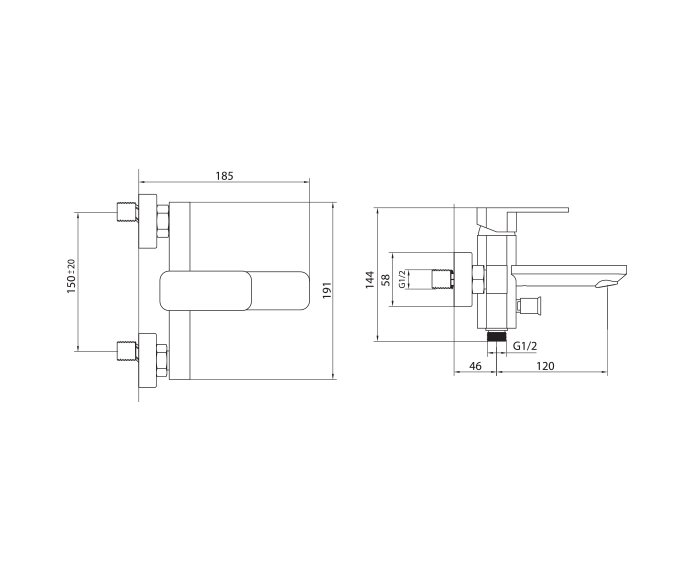 שרטוט של סוללת‭ ‬קיר‭ ‬לאמבט Rome 305475
